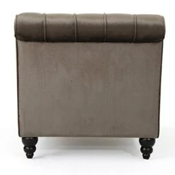 Christopher Knight Home Rubie Velvet Chaise, Grey 54D X 28.5W X 30.25H In -Safavieh Furniture 41GTvsER64L