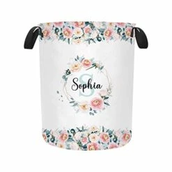 Custom Large Laundry Basket With Name, Personalized Collapsible Laundry Bag For Bathroom Living Room Bedroom Baby Nursery, Foldable Laundry Hamper For Adult Boys Girls Gift 15.7 * 19.6inch