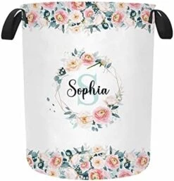 Custom Large Laundry Basket With Name, Personalized Collapsible Laundry Bag For Bathroom Living Room Bedroom Baby Nursery, Foldable Laundry Hamper For Adult Boys Girls Gift 15.7 * 19.6inch -Safavieh Furniture 41HDXkyokdL. AC