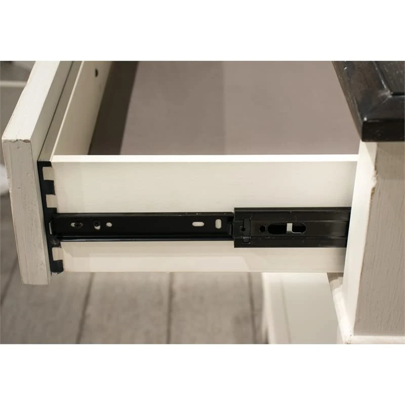 Riverside Furniture Grand Haven 1 Drawer Wood Nightstand White And Charcoal 6 Riverside Furniture Grand Haven 1 Drawer Wood Nightstand White And Charcoal - Image 6