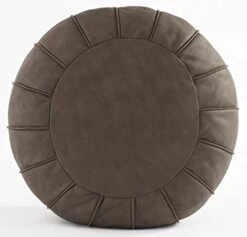 C COMFORTLAND Unstuffed Faux Suede Ottoman Pouf, Round Foot Rest Poof Ottomans, Floor Foot Stool Poufs, Bean Bag Chair Cover With Storage For Living Room, Bedroom, Or Wedding Gifts Grey -Safavieh Furniture 41HVnfhP2L. AC