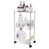 Ettori Rolling Cart Utility Cart Plastic 3 Tier Rolling Storage Cart For Bathroom Kitchen Organization, Living Room And Office- Laundry Cart With Wheels
