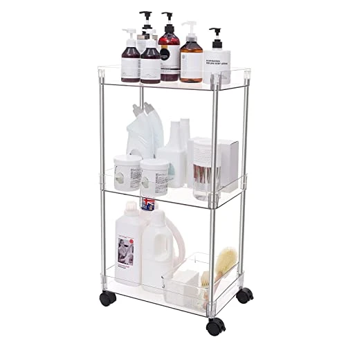 Ettori Rolling Cart Utility Cart Plastic 3 Tier Rolling Storage Cart For Bathroom Kitchen Organization, Living Room And Office- Laundry Cart With Wheels 1 Ettori Rolling Cart Utility Cart Plastic 3 Tier Rolling Storage Cart For Bathroom Kitchen Organization, Living Room And Office- Laundry Cart With Wheels