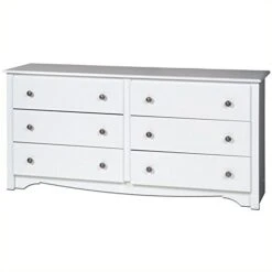 3 Piece Set With 2 Nightstands And Dresser In White Finish