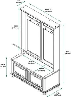 Powell Furniture Chadwick Hall Tree, Cherry, 9 Powell Furniture Chadwick Hall Tree, Cherry, -Safavieh Furniture 41HgfT6dRsL