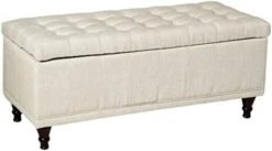 Homelegance Lift Top Storage Bench With Tufted Accents, Beige Fabric -Safavieh Furniture 41HqCO7 p0L. AC
