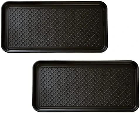 Stalwart 75-ST6012 All Weather Boot Tray-Water Resistant Plastic Utility Shoe Mat For Indoor And Outdoor Use In All Seasons (Black), Large 8 Stalwart 75-ST6012 All Weather Boot Tray-Water Resistant Plastic Utility Shoe Mat For Indoor And Outdoor Use In All Seasons (Black), Large - Image 8
