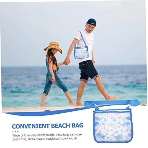 Toddmomy Kids Beach Bag Kids Tote Bag Shell Bag Convenient Shell Bag Kids Beach Toys Picnic Tote Portable Beach Bag Large Beach Bag Mesh Bag Drawstring Mesh Beach Bag Shell Blue Sand Toys 4 Toddmomy Kids Beach Bag Kids Tote Bag Shell Bag Convenient Shell Bag Kids Beach Toys Picnic Tote Portable Beach Bag Large Beach Bag Mesh Bag Drawstring Mesh Beach Bag Shell Blue Sand Toys - Image 4