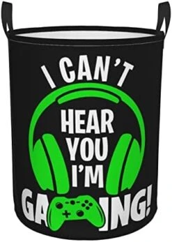 Gbuzozie 62l Round Laundry Hamper Game Joystick Storage Basket Waterproof Coating Organizer Bin For Nursery Clothes Toys -Safavieh Furniture 41I4ApBx6rL. AC 1