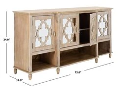 Safavieh Couture Home Juliette Contemporary White Mirrored Sideboard