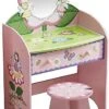 LXYYY Best Design Vanity Benches Childrens Vanity Table Set With Drawers, Wooden Kids Princess Makeup Dressing Table With Mirror And Stool Great Gift For Girls Women