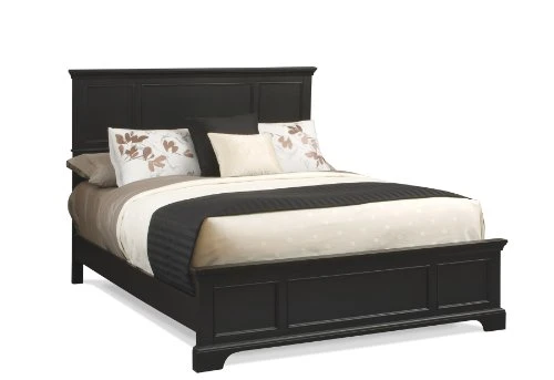 Bedford Queen Bed Headboard, Footboard, Rails And Matching Wood Panel Bed Chest And Nightstand Set In Black 2 Bedford Queen Bed Headboard, Footboard, Rails And Matching Wood Panel Bed Chest And Nightstand Set In Black - Image 2