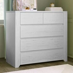 3 Pieces Bedroom Furniture Set, Manufacture Wood Bedroom Sets With Twin Size Storage Platform Bed W/Drawer, Nightstand And 5-Drawer Large Storage Chest, Stone Gray, Manufacture Wood -Safavieh Furniture 41IY7RrINsL