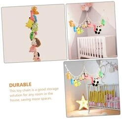TOYANDONA 1 Set Toy Storage Rack Rayan Toys For Kids Gutama Plushy Para Niños Toy Storage Display Organizer Plush Toy Chain Stuffed Animals Storage Chain Plastic White Hat Hook
