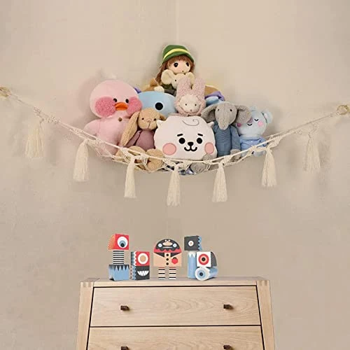 Wallfire Toy Hammock For Stuffed Animals, Bedroom Hanging Corner Net With LED Light Plush Toy Net Hammock Stuffed Animal Net Hammock 4 Wallfire Toy Hammock For Stuffed Animals, Bedroom Hanging Corner Net With LED Light Plush Toy Net Hammock Stuffed Animal Net Hammock - Image 4