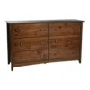 Creative Co-Op Shaker 6-Drawer Chest, Walnut