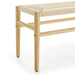 Knocbel Farmhouse Entryway Bench With Woven Rope Top And Solid Wood Frame, Living Room Bedroom End Of Bed Bench, 250lbs Weight Capacity, 39.5" W X 14.5" D X 17.5" H (Natrual) 13 Knocbel Farmhouse Entryway Bench With Woven Rope Top And Solid Wood Frame, Living Room Bedroom End Of Bed Bench, 250lbs Weight Capacity, 39.5" W X 14.5" D X 17.5" H (Natrual) -Safavieh Furniture 41Ioy4LAnuL