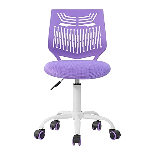 FurnitureR Writing Task Chair For Teens Boys Girls Desk Chair With Backrest For Study Room Bedroom, Home Office (Purple) 3 FurnitureR Writing Task Chair For Teens Boys Girls Desk Chair With Backrest For Study Room Bedroom, Home Office (Purple) - Image 3