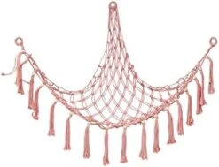 D-GROEE Stuffed Animal Toy Hammock Storage Hammock With Tassel Handmade Cotton Rope Corner Hanging Stuffed Animal Toy Organizer Net Bag Home Decor Purple -Safavieh Furniture 41IzKJTcoHL. AC