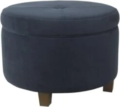 HomePop Round Leatherette Storage Ottoman With Lid, Chocolate Brown Large 24 HomePop Round Leatherette Storage Ottoman With Lid, Chocolate Brown Large -Safavieh Furniture 41J191dWf5L. AC