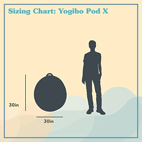 Yogibo Pod X Small Bean Bag For Teens, Adults, Plush, Soft, Single Beanbag Chair, Measures 3'x3', Blue 3 Yogibo Pod X Small Bean Bag For Teens, Adults, Plush, Soft, Single Beanbag Chair, Measures 3'x3', Blue - Image 3