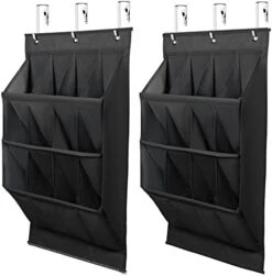 Coastal Rose Over The Door Shoe Organizer, Hanging Shoe Rack Organizer For Closet Door With 12 Deep Pockets & 3 Metal Hooks, 3-Tier Hanging Shoe Storage Organizer,Shoe Holder For Back Of Door,Black -Safavieh Furniture 41JIXX2JhSL. AC