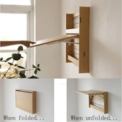 Small Space Folding Wall-mounted Deciduous Table Floating Folding Table Solid Wood Wall-mounted Table Space-saving Folding Workbench Floating Desk Does Not Take Up Space And Is Easy To Use ( Color : O -Safavieh Furniture 41JKjt74acL