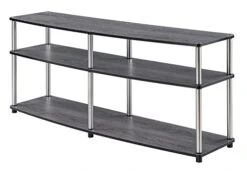 Convenience Concepts Designs2Go 3 Tier 60" TV Stand, Weathered Gray