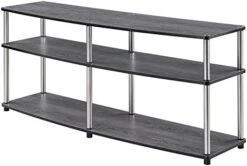 Convenience Concepts Designs2Go 3 Tier 60" TV Stand, Weathered Gray -Safavieh Furniture 41JOazW9MjL. AC