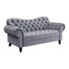 Lexicon Cruz Living Room Loveseat, Dark Gray