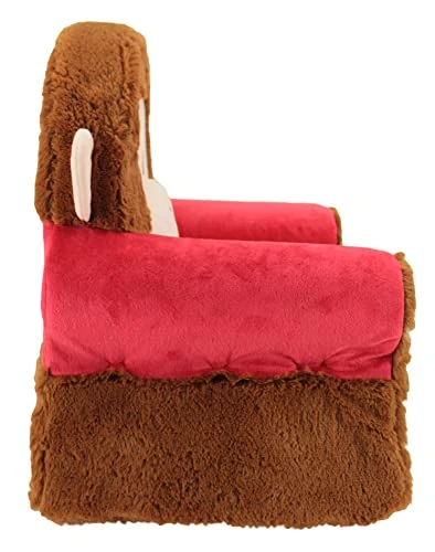 Animal Adventure Sweet Seats | Soft Plush Children's Character Chair-Curious George, Red/Brown 2 Animal Adventure Sweet Seats | Soft Plush Children's Character Chair-Curious George, Red/Brown - Image 2