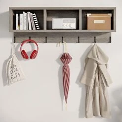 LITTLE TREE Coat Shoe Rack, Hall Tree Entryway Bench Set For Hallway, Living Room, Bedroom -Safavieh Furniture 41JSEWbMAtL