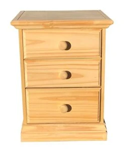 Wood To The World Arizona Twin Bed Solid Pine Platform Bed And 3 Drawer Nightstand Unfinished Bedroom Set Value Pack Suitable For Kids Room -Safavieh Furniture 41JXhWqWdtL