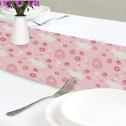 Exnundod St Patrick Shamrock Lucky Table Runner 90 Inches Green Cirrus Clovers Spring Runner For Spring Dining Table Kitchen Holiday Home Seasonal Decor 13 Exnundod St Patrick Shamrock Lucky Table Runner 90 Inches Green Cirrus Clovers Spring Runner For Spring Dining Table Kitchen Holiday Home Seasonal Decor - Image 13