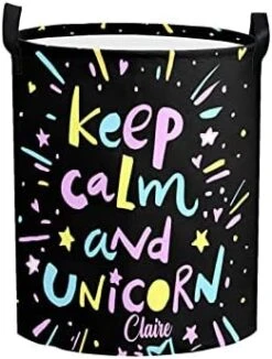 Personalized Laundry Basket Hamper,Unicorn Cloud Purple,Collapsible Storage Baskets With Handles For Kids Room,Clothes, Nursery Decor -Safavieh Furniture 41JdgCpF6oL. AC