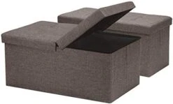 Otto & Ben 30" Storage Ottoman With SMART LIFT Top, Upholstered Tufted Bench, Foot Rest, Dark Grey -Safavieh Furniture 41Ji4jsTsSL. AC