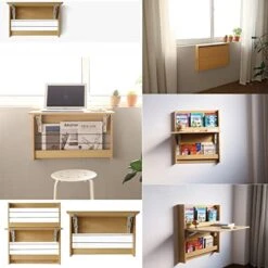 Small Space Folding Wall-mounted Deciduous Table Floating Folding Table Solid Wood Wall-mounted Table Space-saving Folding Workbench Floating Desk Does Not Take Up Space And Is Easy To Use ( Color : O -Safavieh Furniture 41JiGWwlLvL