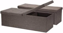 Otto & Ben 30" Storage Ottoman With SMART LIFT Top, Upholstered Tufted Bench, Foot Rest, Dark Grey -Safavieh Furniture 41JlTqReOEL. AC