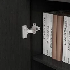 AIEGLE Sideboard Buffet Cabinet With 3 Drawers & 2 Doors, Kitchen Buffet Storage Cabinet Entryway Cupboard With Gold Metal Legs, Black (62.9" L X 15.7" W X 27.5" H) -Safavieh Furniture 41Jn55Qp8SL