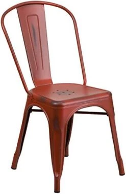 Flash Furniture Commercial Grade Mint Green Metal Indoor-Outdoor Stackable Chair -Safavieh Furniture 41JzK9oGw2L. AC