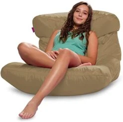 Posh Creations Structured Comfy Bean Bag Chair For Gaming, Reading And Watching TV, Laguna Lounger, Nylon - Camo Digital -Safavieh Furniture 41K5hMuE IL. AC