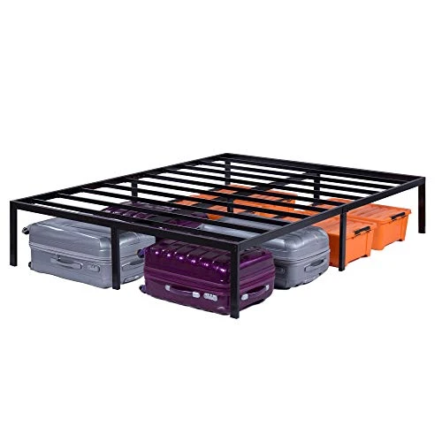 14 Inch Deluxe Dura Steel Slat Bed Frame, Full, Black 3 14 Inch Deluxe Dura Steel Slat Bed Frame, Full, Black - Image 3