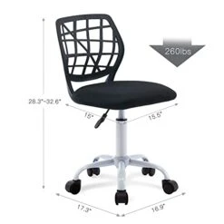 Villeston Desk Chair For Boys Girls And Teens Mesh Computer Bedroom Office Study Chair Ergonomic Small Swivel Height Adjustable Chair With Wheels, Black 15 Villeston Desk Chair For Boys Girls And Teens Mesh Computer Bedroom Office Study Chair Ergonomic Small Swivel Height Adjustable Chair With Wheels, Black -Safavieh Furniture 41KJQLkw2iL