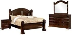 Of America FOA Oulette 4pc Cherry Solid Wood Bedroom Set-Queen+Nightstand+Dresser+Mirror -Safavieh Furniture 41KTfoAwu8L. AC