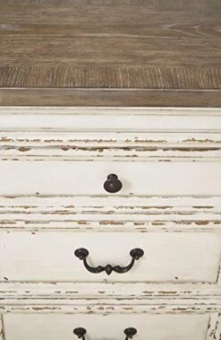 Signature Design By Ashley Realyn French Country Distressed -Dining Room Buffet Or Server, Chipped White -Safavieh Furniture 41KUEXPHf0L
