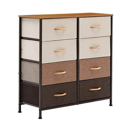 8 Drawers Dresser Organizer, Fabric Storage Tower & Chest For Bedroom Hallway Nursery Entryway With Sturdy Steel Frame Wood Top, Mixed Color 1 8 Drawers Dresser Organizer, Fabric Storage Tower & Chest For Bedroom Hallway Nursery Entryway With Sturdy Steel Frame Wood Top, Mixed Color