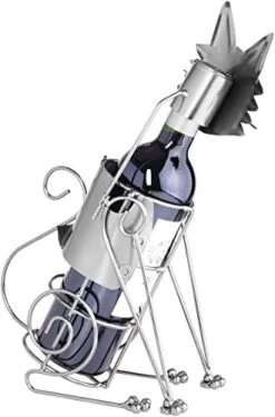 BRUBAKER Wine Bottle Holder Cat - Metal Sculpture - Wine Rack Decor - Tabletop - With Greeting Card 12 BRUBAKER Wine Bottle Holder Cat - Metal Sculpture - Wine Rack Decor - Tabletop - With Greeting Card -Safavieh Furniture 41KWFH0jDaL