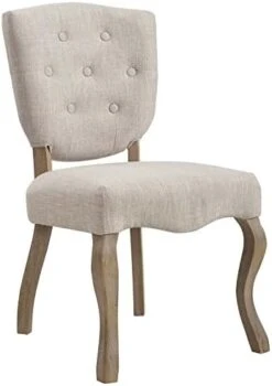 Modway Array French Vintage Tufted Upholstered Fabric Four Dining Chairs In Beige -Safavieh Furniture 41KWpX1vLLL. AC