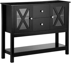 HOMCOM Coffee Bar Cabinet, Sideboard Buffet Cabinet, Kitchen Cabinet With Storage Drawers And Glass Door For Living Room, Entryway, Black 13 HOMCOM Coffee Bar Cabinet, Sideboard Buffet Cabinet, Kitchen Cabinet With Storage Drawers And Glass Door For Living Room, Entryway, Black -Safavieh Furniture 41KftlZkP6L. AC