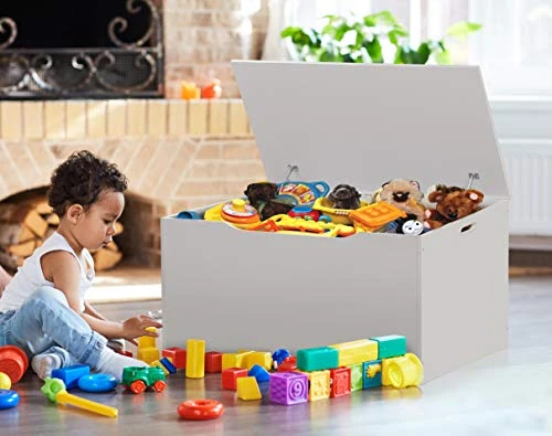 Badger Basket Flat Top Toy Box And Storage Bench For Kids, Playroom Storage, White 3 Badger Basket Flat Top Toy Box And Storage Bench For Kids, Playroom Storage, White - Image 3